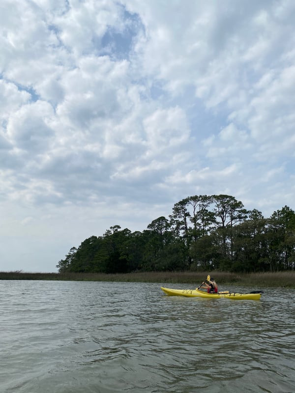 Kayla on a kayak