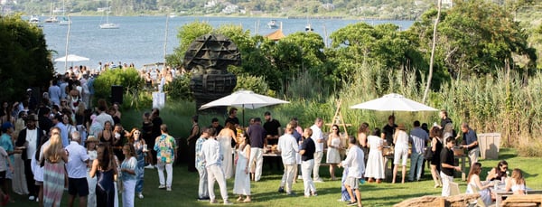 The crowd at the Crow's Nest in Montauk, New York.