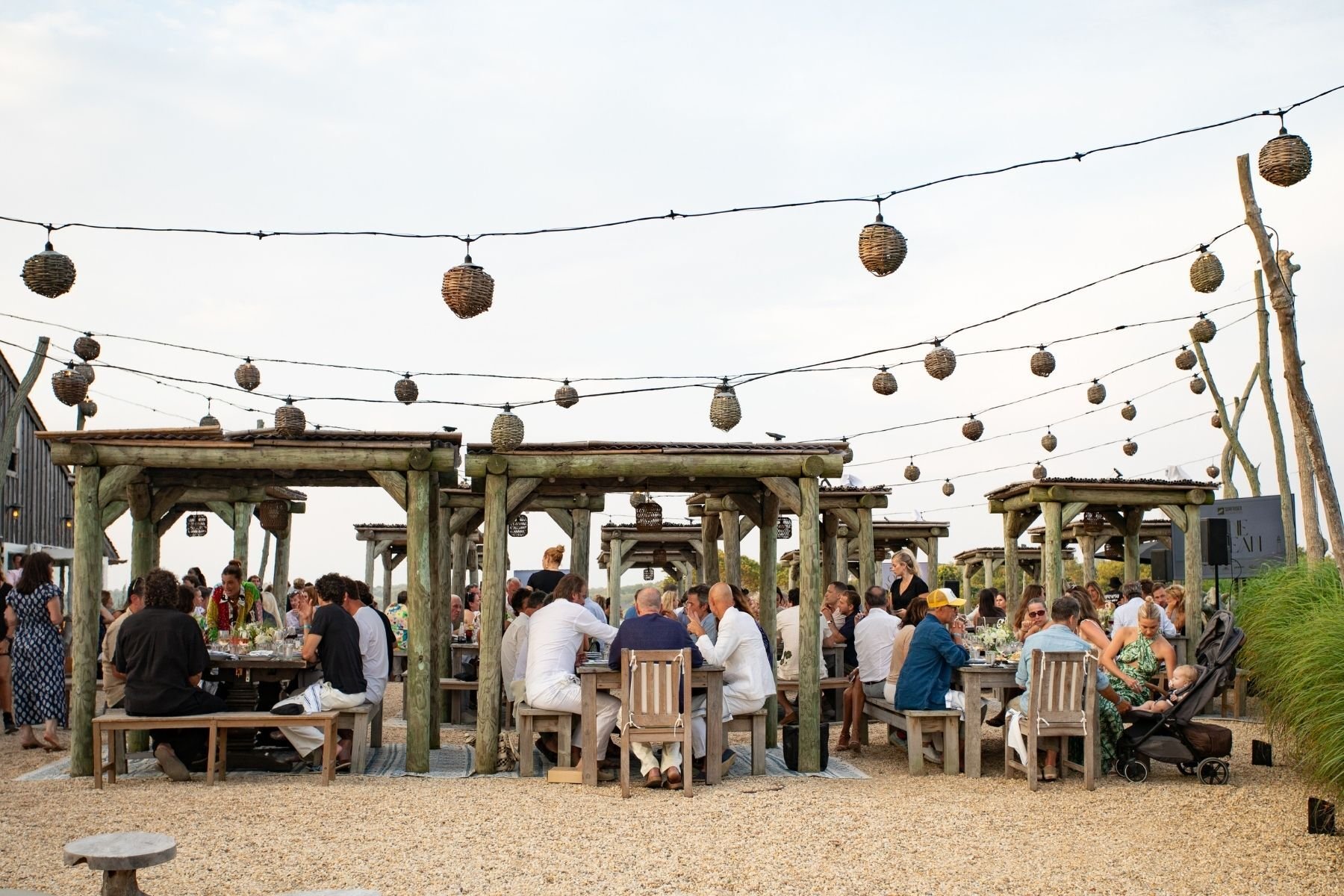 guests sit down to eat at the crow's nest.